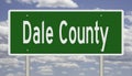 Road sign for Dale County Royalty Free Stock Photo