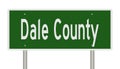 Road sign for Dale County Royalty Free Stock Photo