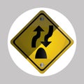 Road sign design , vector illustration Royalty Free Stock Photo