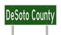 Road sign for Desoto County