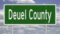 Road sign for Deuel County Royalty Free Stock Photo