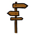 Road Sign Doodle Icon