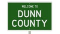 Road sign for Dunn County