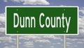 Road sign for DUnn County
