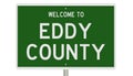 Road sign for Eddy County Royalty Free Stock Photo