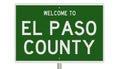 Road sign for El Paso County