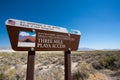 Road sign at the entrance of la Playa in the Black Rock desert