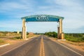 Road sign at the entrance of Oeiras - Piaui, Brazil