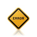 Road Sign with ERROR Word Royalty Free Stock Photo
