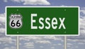 Road sign for Essex California on Route 66