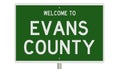 Road sign for Evans County