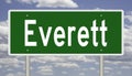 Road sign for Everett Washington