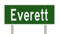 Road sign for Everett Washington