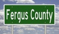 Road sign for Fergus County