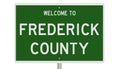 Road sign for Frederick County