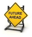 Road sign - future ahead Royalty Free Stock Photo