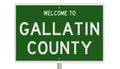 Road sign for Gallatin County