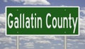 Road sign for Gallatin County
