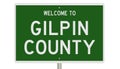 Road sign for Gilpin County