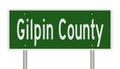 Road sign for Gilpin County
