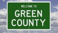 Road sign for Green County Royalty Free Stock Photo