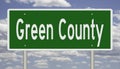 Road sign for Green County Royalty Free Stock Photo