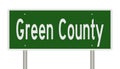 Road sign for Green County Royalty Free Stock Photo