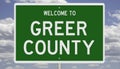 Road sign for Greer County
