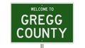 Road sign for Gregg County Royalty Free Stock Photo