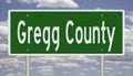Road sign for Gregg County Royalty Free Stock Photo