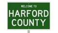 Road sign for Harford County