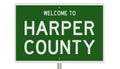 Road sign for Harper County