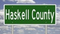 Road sign for Haskell County Royalty Free Stock Photo