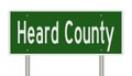 Road sign for Heard County