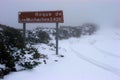 road sign for highest mountain of La Palma Roque de los Muchachos