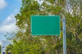 Road sign at highway motorway in Playa del Carmen Mexico Royalty Free Stock Photo