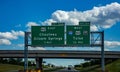 Road sign on the highway. Oklahoma US Royalty Free Stock Photo