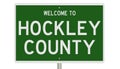 Road sign for Hockley County Royalty Free Stock Photo