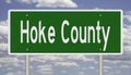 Road sign for Hoke County Royalty Free Stock Photo