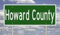 Road sign for Howard County