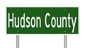 Road sign for Hudson County