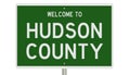 Road sign for Hudson County