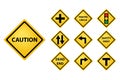 Road sign icon set. Road concept Royalty Free Stock Photo