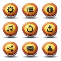 Road Sign Icons And Buttons For Ui Game Royalty Free Stock Photo