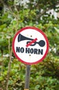 Road sign in India - no horn Royalty Free Stock Photo