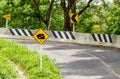 Road sign indicating steep slope Royalty Free Stock Photo