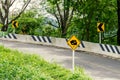 Road sign indicating steep slope Royalty Free Stock Photo