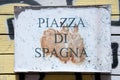 Road sign indicating a street name in Italian Royalty Free Stock Photo