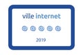 Road sign for internet city label in french language