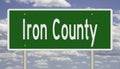 Road sign for Iron County